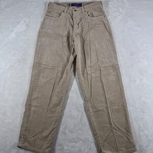 Vintage Levi's SilverTab Baggy Pants Men's 32x30 Beige Corduroy Made In USA 90s